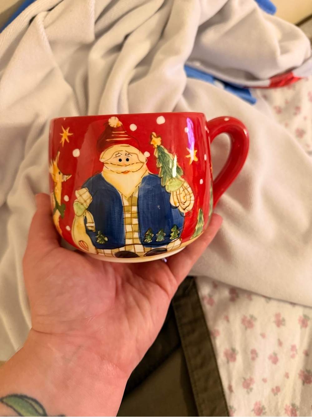 Certified international Becca Barton vintage Christmas mug
